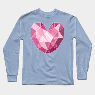 Crystal Heart (Pink) Long Sleeve T-Shirt
